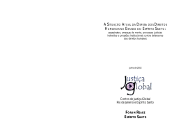 Íntegra do Relatório da ONG Justiça Global
