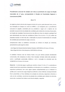 3.ª Ata código de oferta OE201506/0171