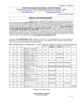 LS CLIMATIZAÇÕES LTDA - Ata de RP 053/2012