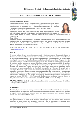 21&ordm; Congresso Brasileiro de Engenharia Sanit&aacute;ria e