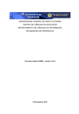 Processo Editorial – SEER