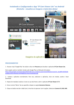 Instalando e Configurando o App “IP Cam Viewer Lite” no