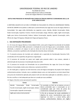 UNIVERSIDADE FEDERAL DO RIO DE JANEIRO