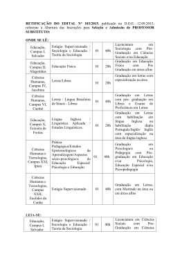 RETIFICA&Ccedil;&Atilde;O DO EDITAL N&deg; 103/2015 , publicado no