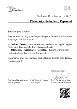 Dicion&aacute;rios de Ingl&ecirc;s e Espanhol