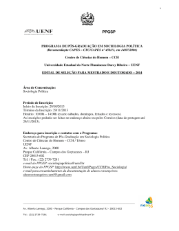 edital de sele&ccedil;&atilde;o para mestrado e doutorado