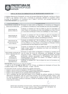 EDITAL`DE SELE&Ccedil;&Atilde;O EMERGENCIAL`DEI