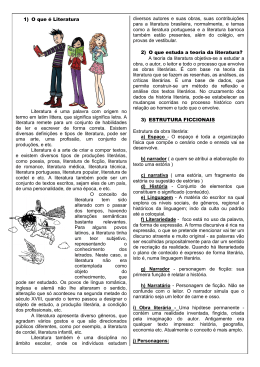 1) O que &eacute; Literatura Literatura &eacute; uma palavra