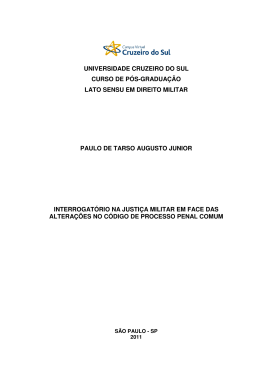 Paulo de Tarso Augusto Junior Interrogatório na Justica Militar em