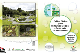 Pol&iacute;ticas P&uacute;blicas para a Restaura&ccedil;&atilde;o Ecol&oacute;gica e