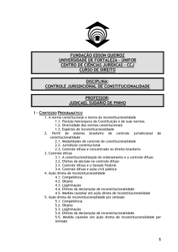 Controle Jurisdicional de Constitucionalidade