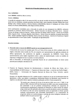 A reuni&atilde;o foi realizada no dia 11 de mar&ccedil;o de 2013, na