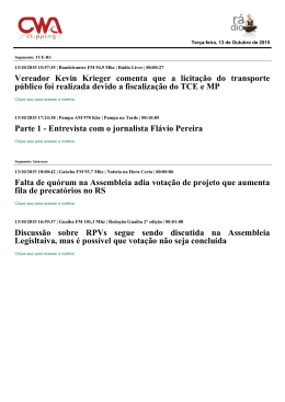 Vereador Kevin Krieger comenta que a licita&ccedil;&atilde;o do transporte