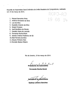 Reunião de Assembleia Geral Ordinária da União Brasileira