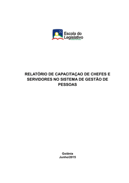 Relatório de Capacitação de Chefes e Servidores no Sistema de