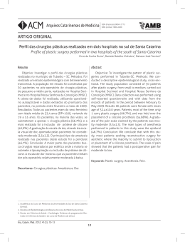 ARTIGO ORIGINAL - Associação Catarinense de Medicina