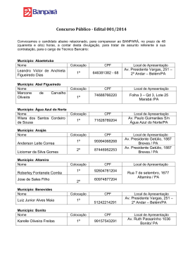 Concurso Público - Edital 001/2014