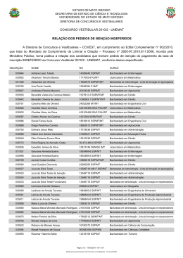 Pedidos de Isen&ccedil;&atilde;o Indeferidos Complementar