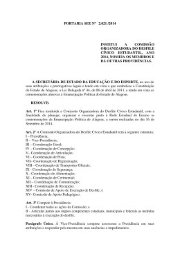 PORTARIA SEE N&ordm; 2.021 /2014 - Institui a Comiss&atilde;o Organizadora