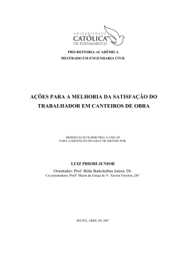 A&ccedil;&otilde;es para a melhoria da satisfa&ccedil;&atilde;o do trabalhador em