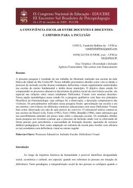 a convivência escolar entre docentes e discentes