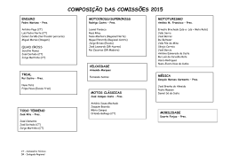 COMPOSIÇÃO DAS COMISSÕES 2015