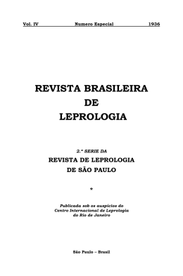 REVISTA BRASILEIRA DE LEPROLOGIA