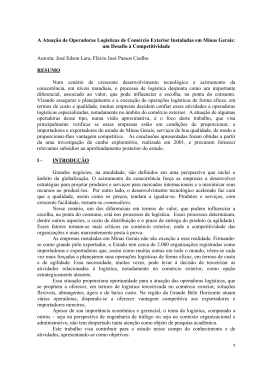A Atua&ccedil;&atilde;o de Operadoras Log&iacute;sticas de Com&eacute;rcio Exterior