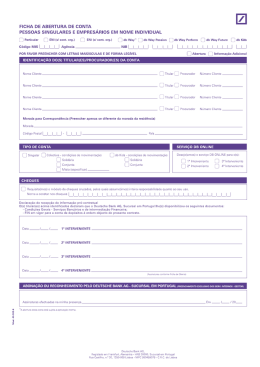 Ficha de Abertura de Conta
