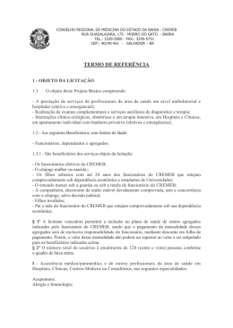 Termo de Refer&ecirc;ncia - Pregao 04-07