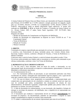 PREG&Atilde;O PRESENCIAL 03/2010 EDITAL A Justi&ccedil;a Federal de