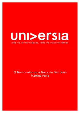 O Namorador ou a Noite de São João Martins Pena