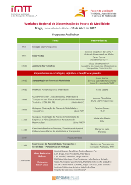 Programa do Workshop de Braga