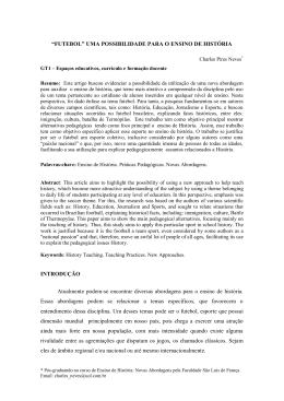 &ldquo;FUTEBOL&rdquo; UMA POSSIBILIDADE PARA O ENSINO DE