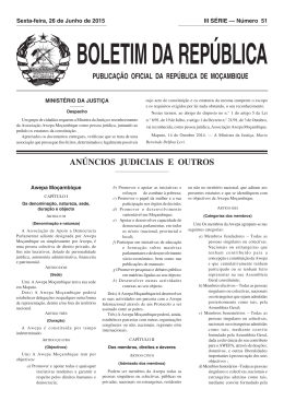 an&uacute;ncios judiciais e outros - Portal do Governo de Mo&ccedil;ambique