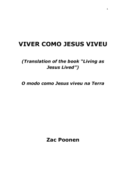 VIVER COMO JESUS VIVEU - Christian Fellowship Centre