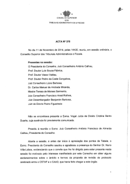 Acta n&ordm;. 370 - Conselho Superior dos Tribunais Administrativos e