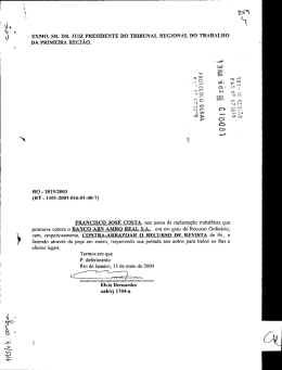 E ExMo. .SR DR JUIZ PRESIDENTE Do IEEBUNAL REGIONAL `no
