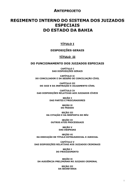 regimento interno do sistema dos juizados especiais do estado da