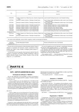 Declaração de retificação n.º 890/2015 - iscte-iul