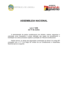 Lei Org&acirc;nica Do Processo Constitucional