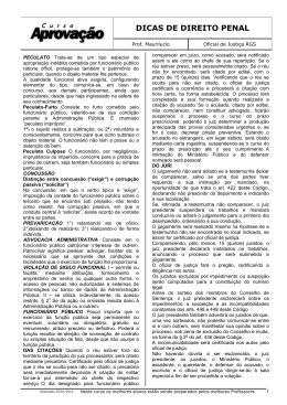 DICAS DE DIREITO PENAL