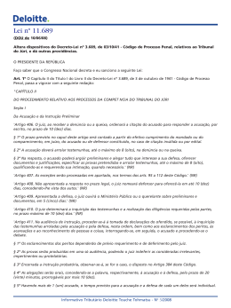 Lei n&ordm; 11.689 - Deloitte Touche Tohmatsu