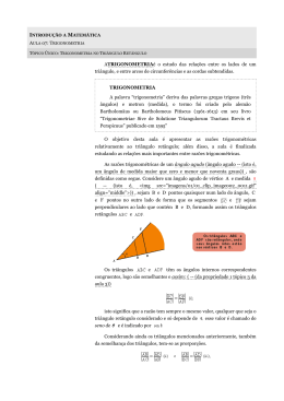 &eacute; o estudo das rela&ccedil;&otilde;es entre os lados de um tri&acirc;ngulo, e entre