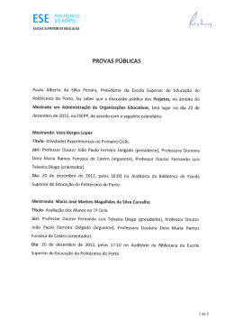 Mestrado em Administração de Organizações Educativas