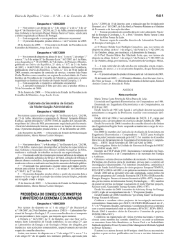 5415 PRESIDÊNCIA DO CONSELHO DE MINISTROS E