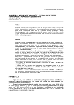 &ldquo;PAIX&Atilde;O F.C., A EQUIPA DE TODOS N&Oacute;S&rdquo;: FUTEBOL