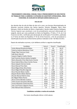 procedimento concursal comum, para o preenchimento de