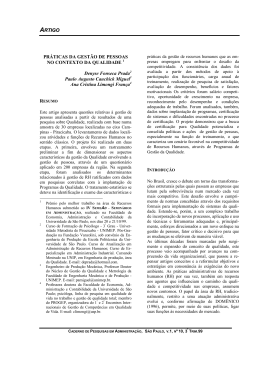 ARTIGO PR&Aacute;TICAS DA GEST&Atilde;O DE PESSOAS NO