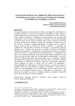 GEST&Atilde;O DE PESSOAS NO AMBIENTE ORGANIZACIONAL